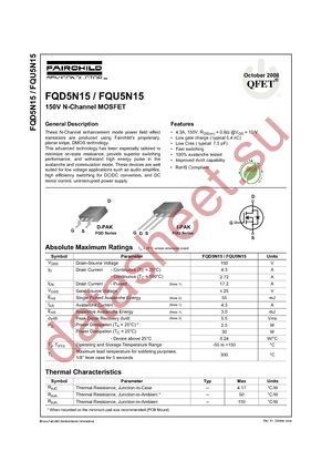 FQD5N15TF datasheet  